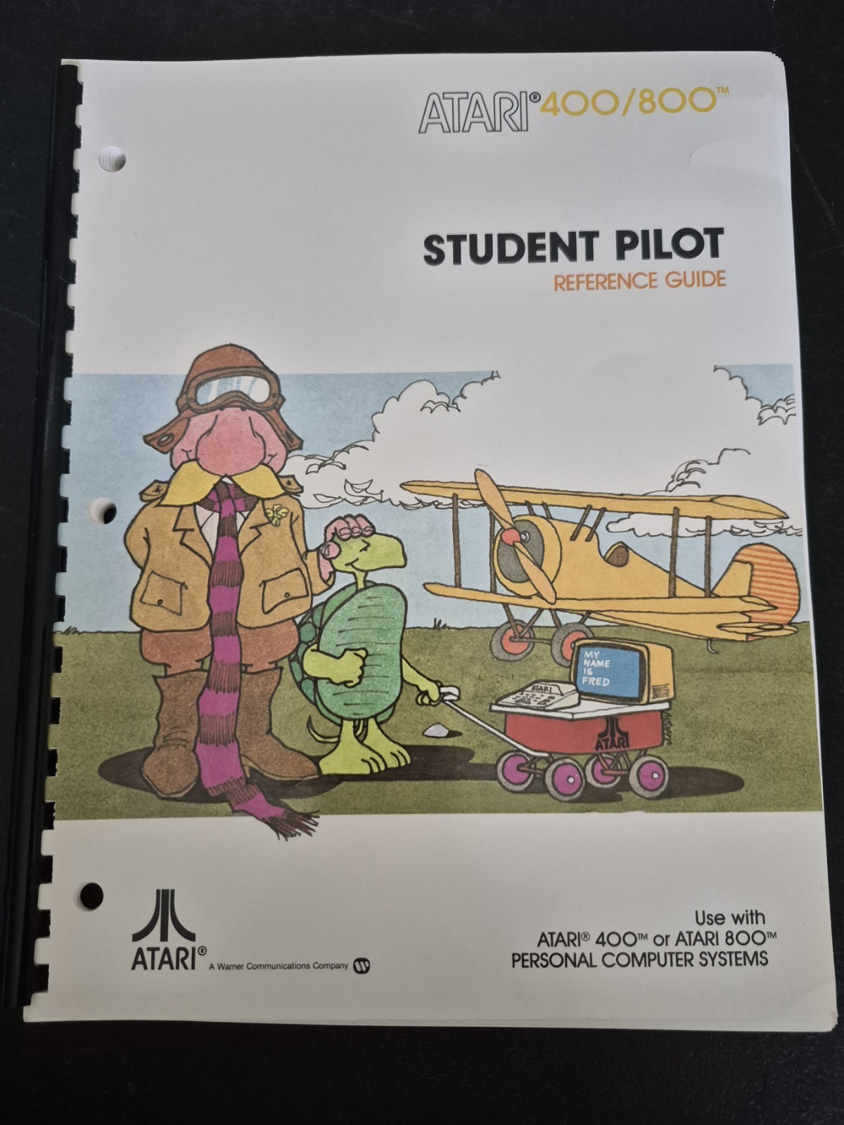 Vintage 1981 Atari 400/800 Student Pilot Reference Guide