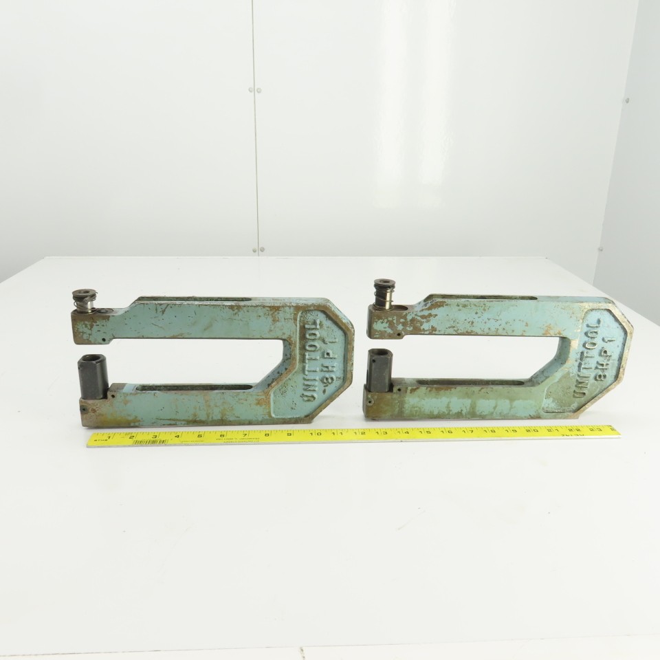 UnitTool 8HP-1 2-1/4" x 8" Throat C-Frame Punch Die Tooling Press Brake Lot Of 2