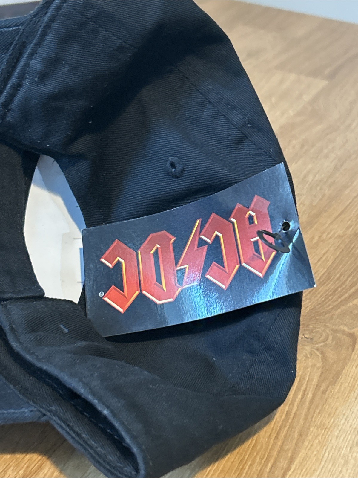 AC/DC Logo Distressed Adjustable Strapback Hat Black W Tags