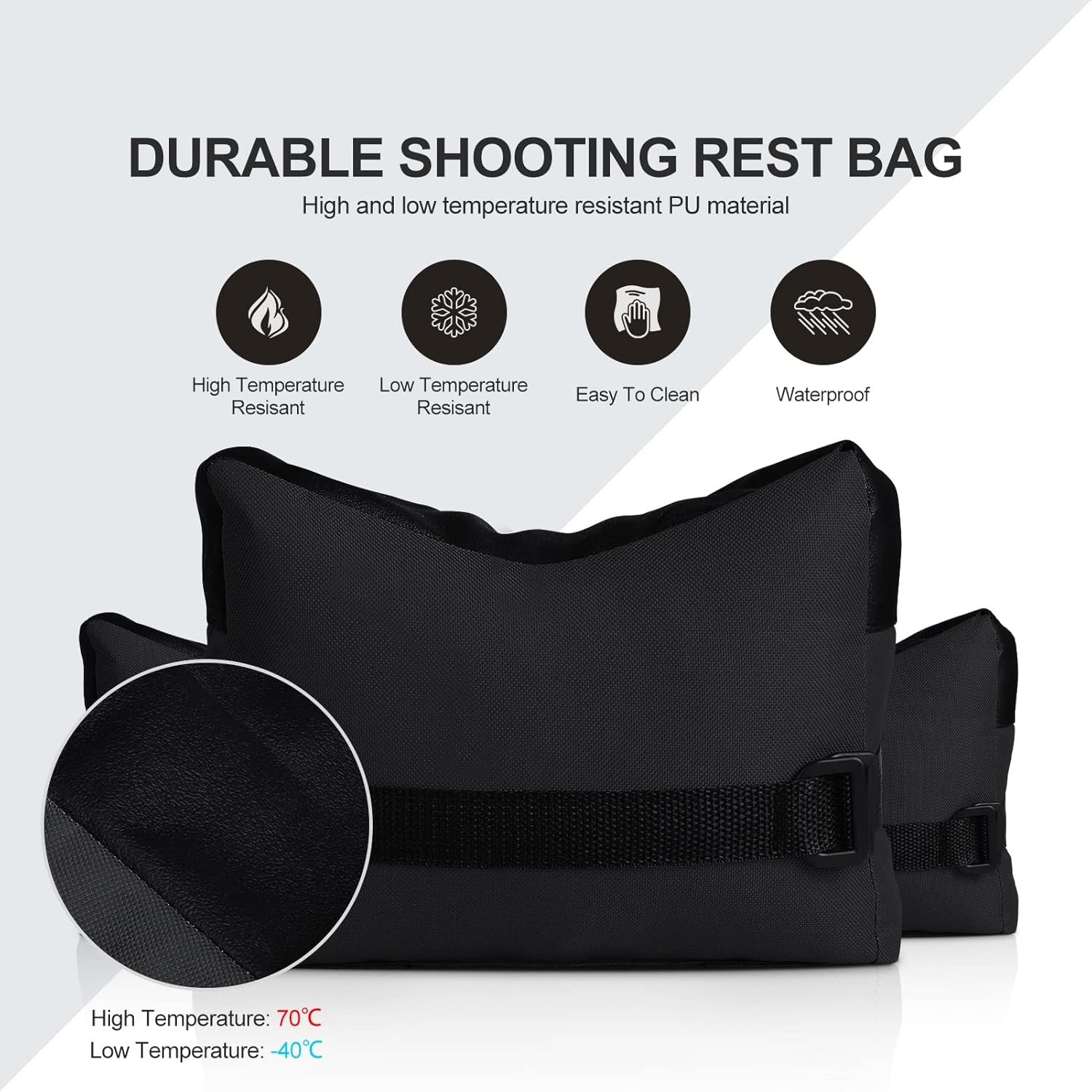 Twod Outdoor Shooting Rest Bags - Target Sports 9.6 x 6.8 x 4.1 inch, Black