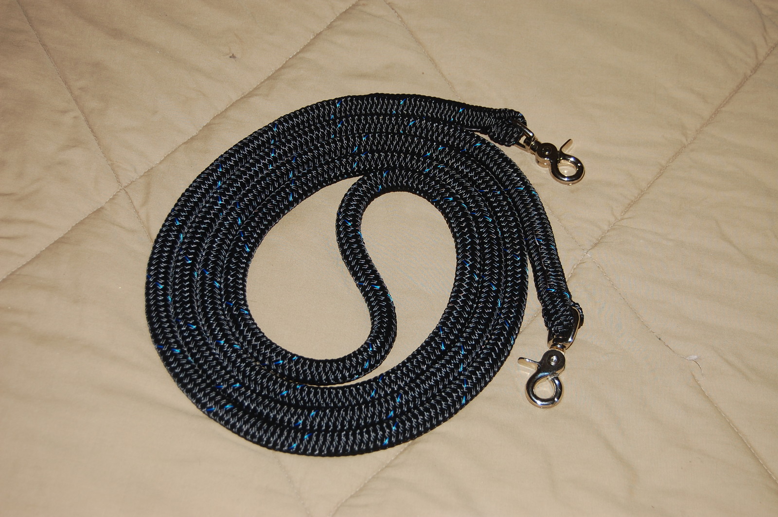 9' YACHT ROPE BLACK WITH BLUE TRACERS FINESSE REIN FOR PARELLI TRAINING METHOD