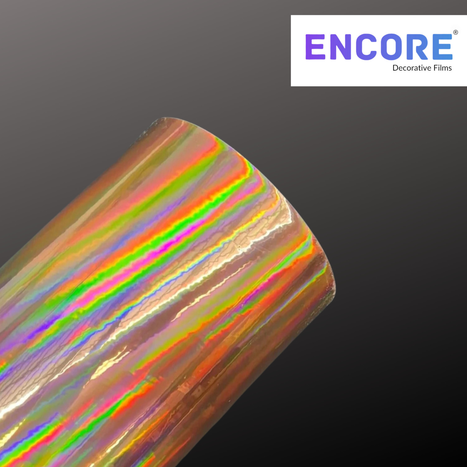 Encore®  EFX21 Rose Gold Holographic Vinyl Film for Decals/Signage - MADE IN USA