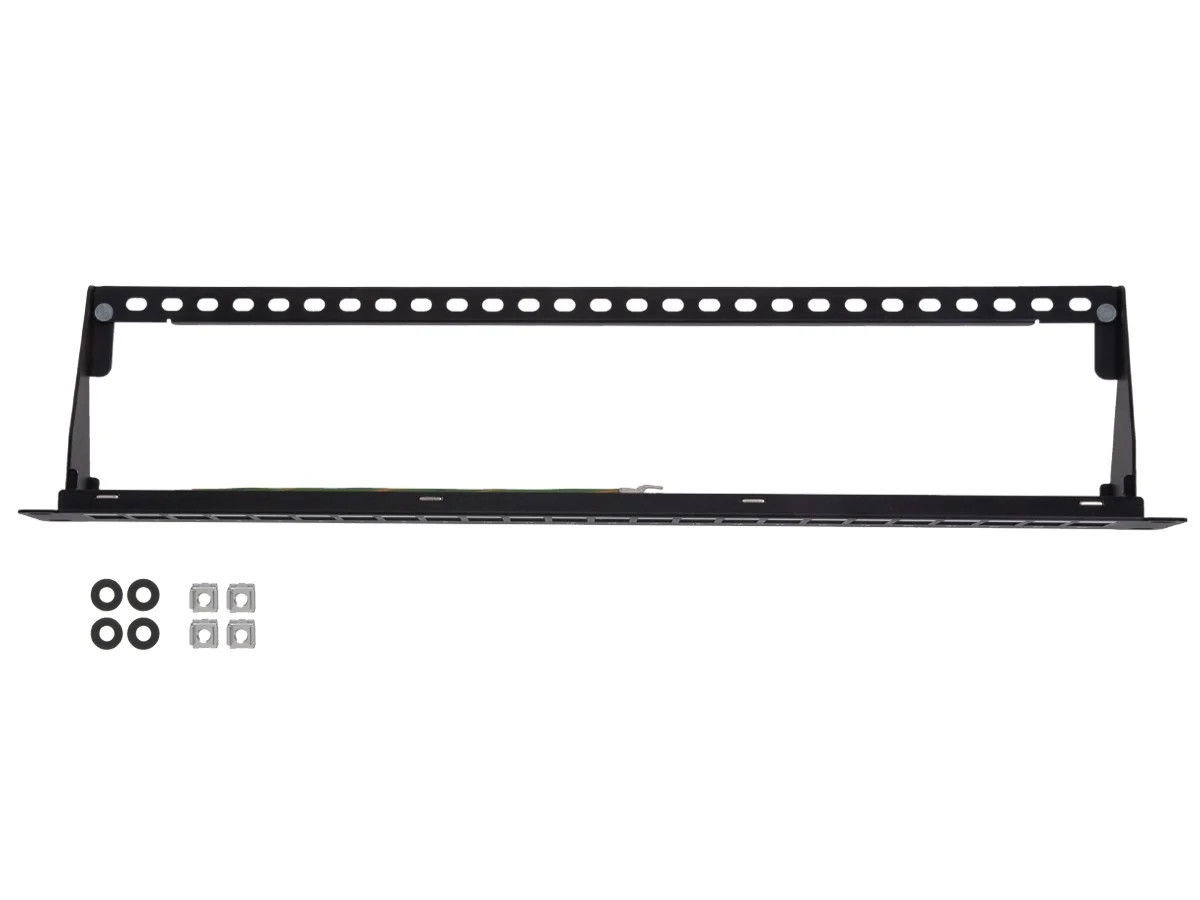 Monoprice 24-port Blank Keystone Shielded Network Patch Panel 1U UL Listed (TAA)