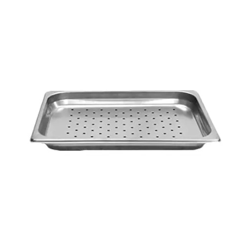 Thunder Group 1/2 Size Stainless Perforated Steam Table Pan - 1-1/4" Deep