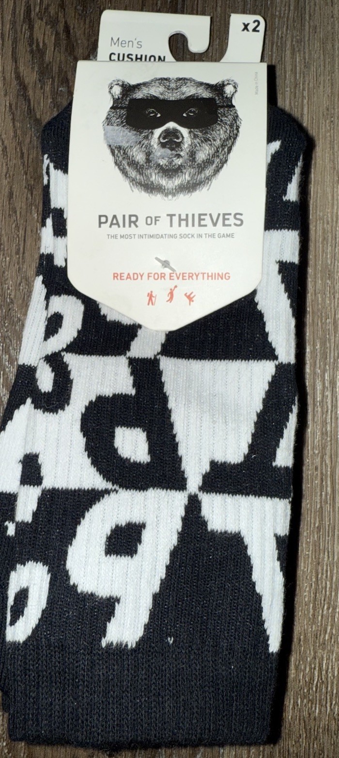 Pair of Thieves ~ 2-Pair Cushioned Crew Socks Cotton Blend ~ Size 8-12