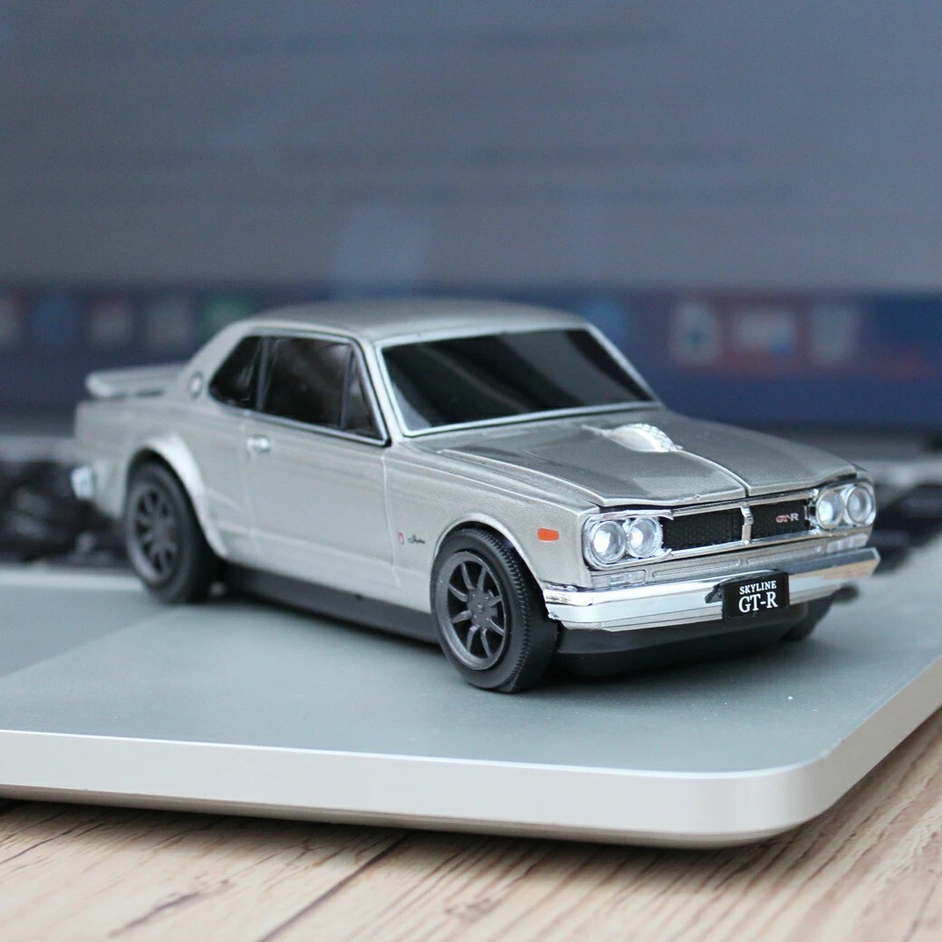 NISSAN SKYLINE 2000GT-R KPGC10 type Car Wireless PC Mouse Silver Bluetooth