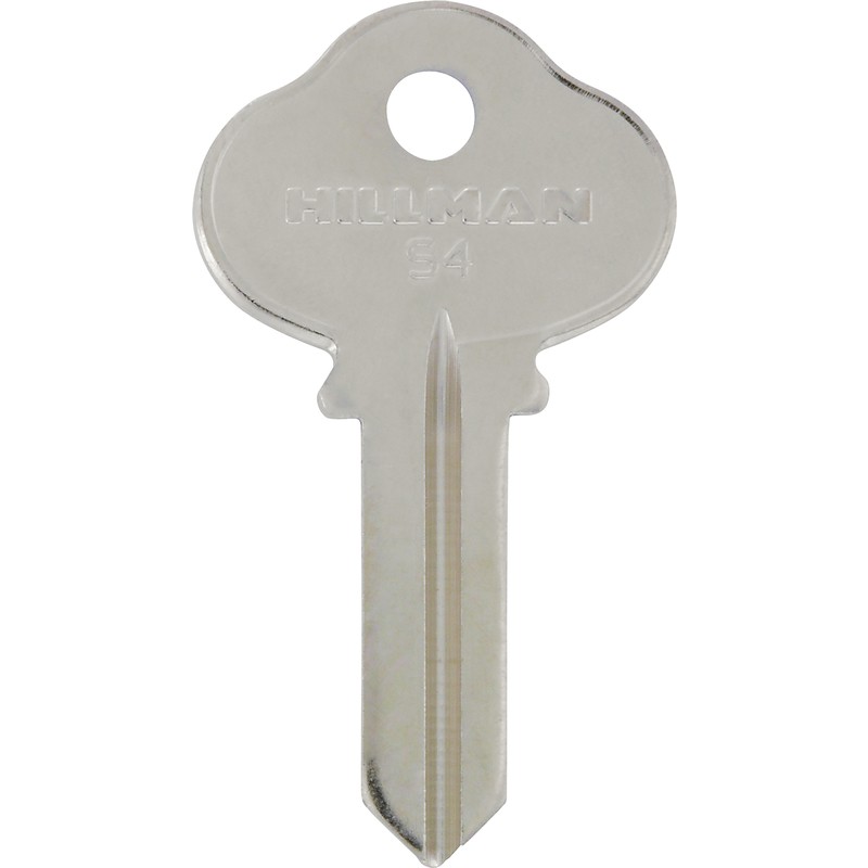 Hillman 88611 Brass Nickel #124 Traditional Single Sided Blank Key (Pack of 4)