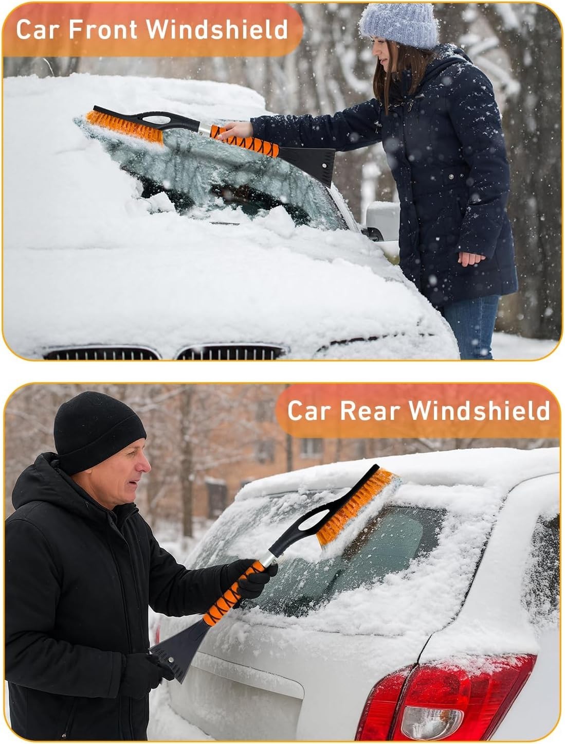 Car Windshield Snow Brush & Ice Scraper Combo