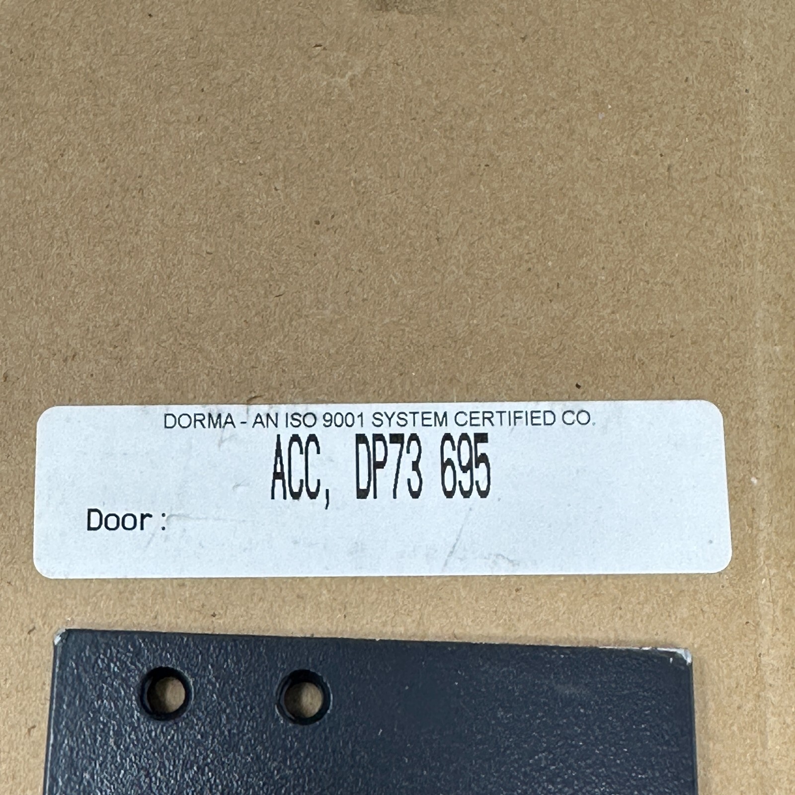 Dorma DP73-695 Drop Plate for Closer w/o Cover