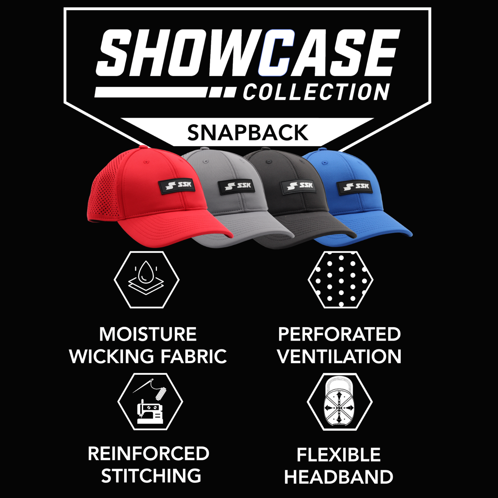 SSK Showcase Curved Brim Baseball Snapback Hat