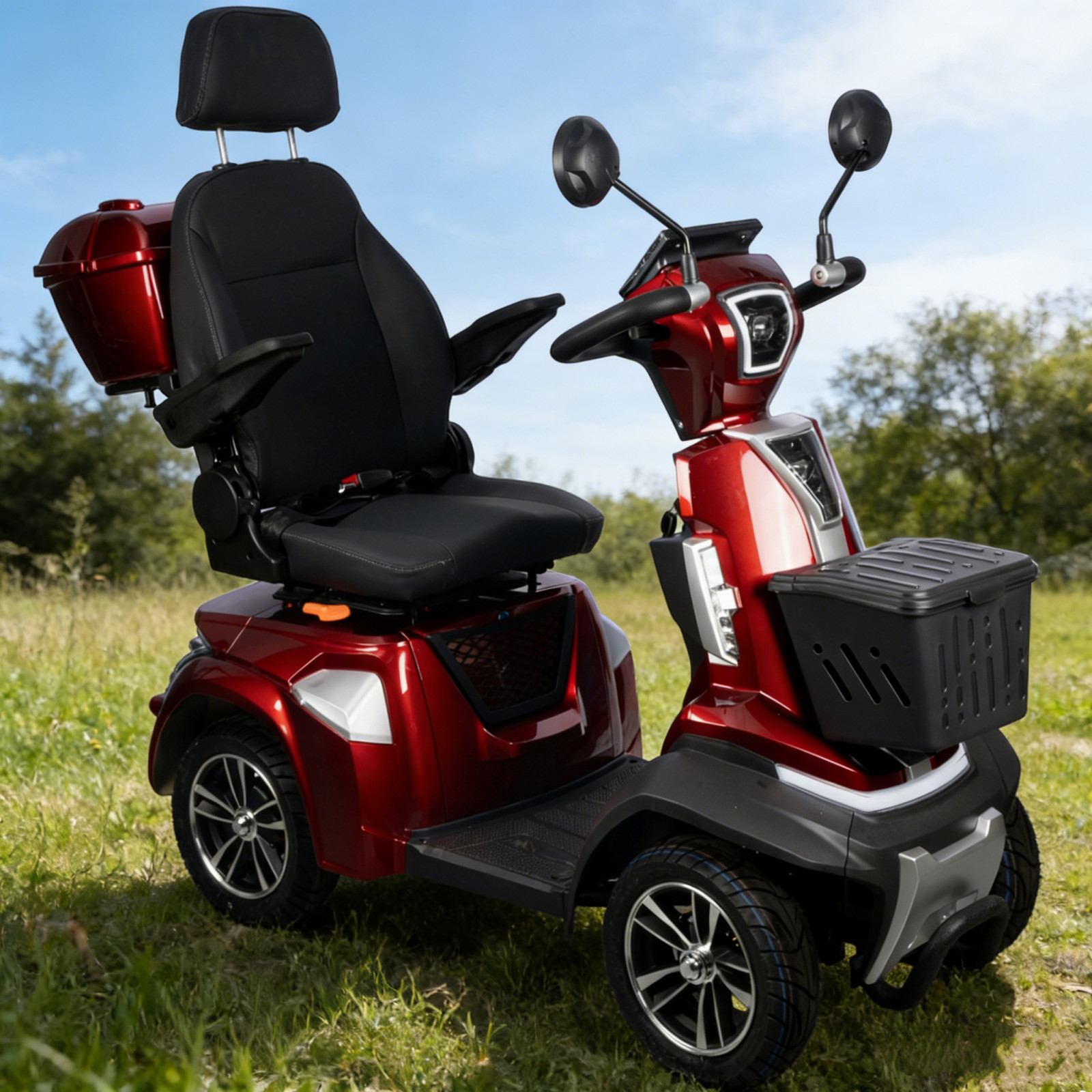 HS4W-B1R 500W Heavy Duty Mobility Scooters Outdoor 48V Maximum Range: 50-60 km