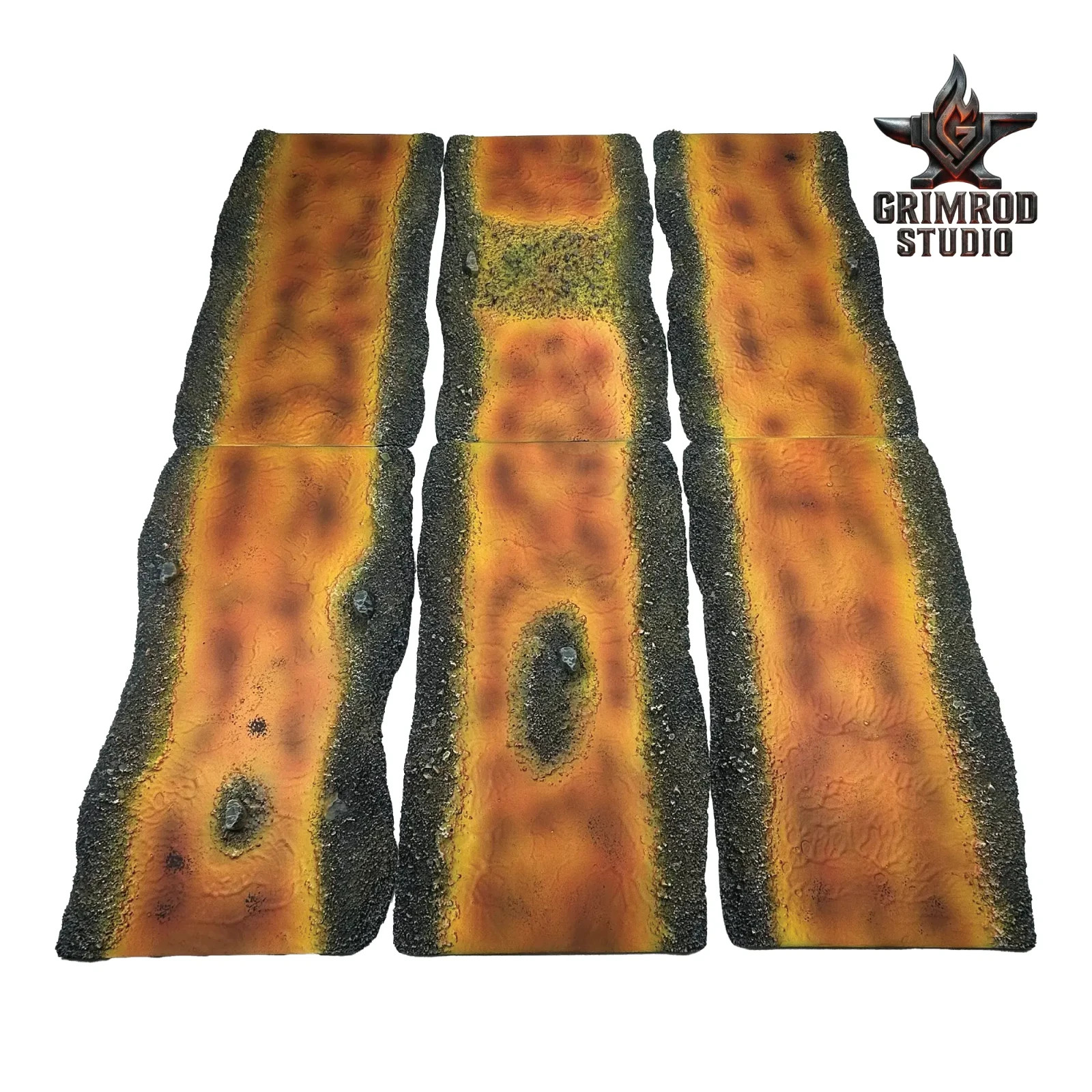 Lava River Terrain for 28mm / 32mm Miniatures Historical Tabletop Wargaming