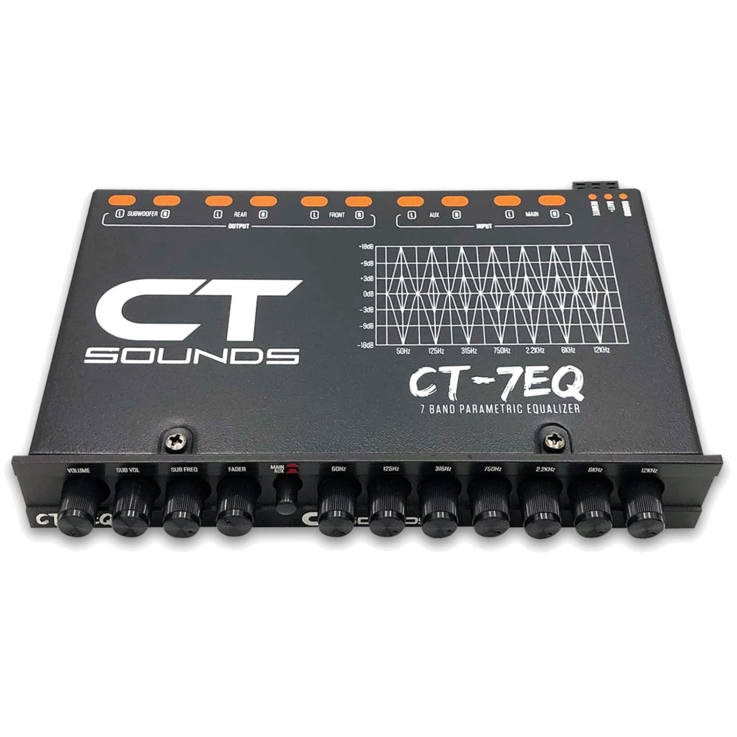 Car Audio Equalizer with 7 Band Frequency Segments/`