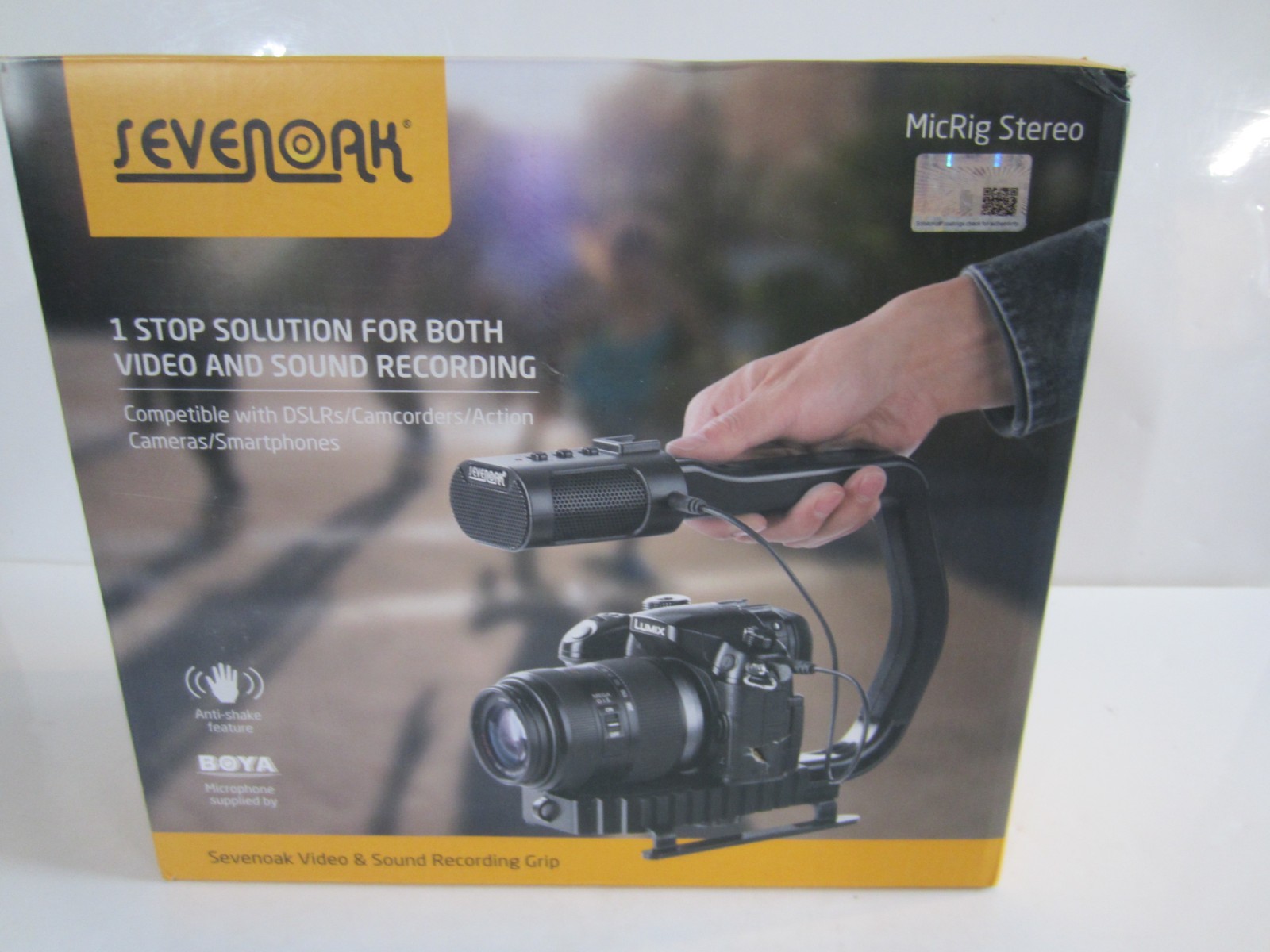 Sevenoak MicRig Stereo Video Stabilizer Grip With Microphone Universal Camera