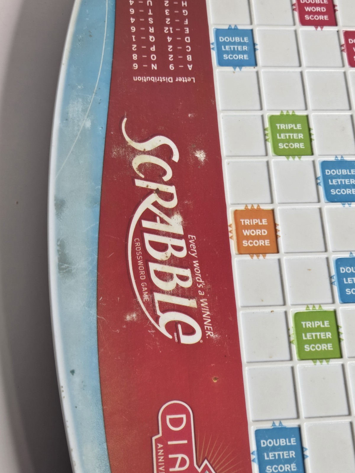 Scrabble Diamond Anniversary Edition Folding Travel Case 100% Complete Game