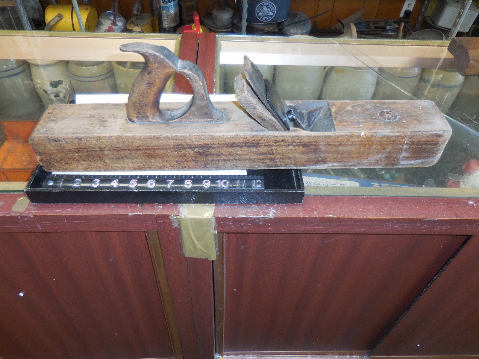 Vtg 22" Auburn Plane Tool Co Thistle Brand Auburn NY Wood Tool Company