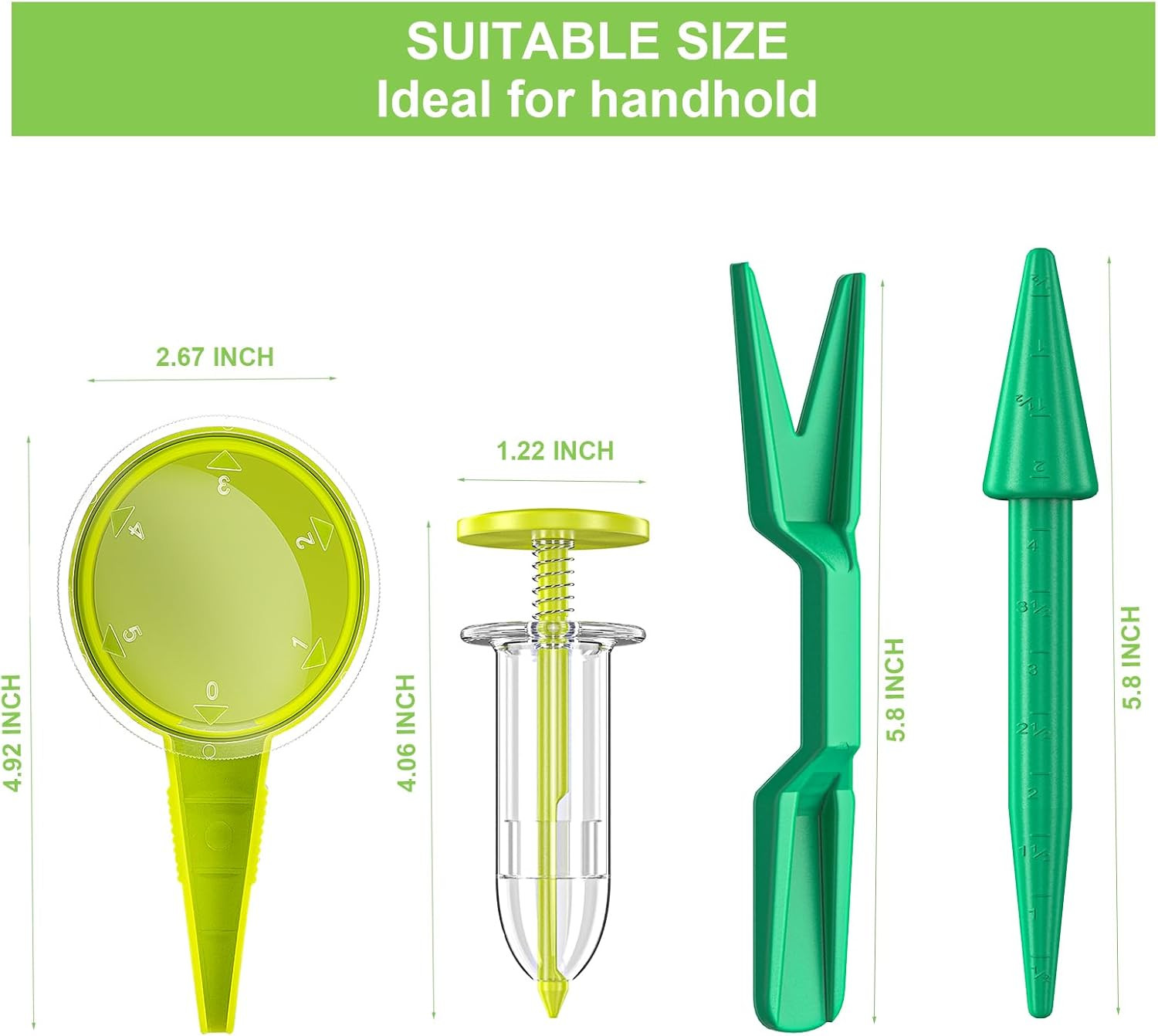 8 Pack Sowing Seed Dispenser Seeder Sower Planter Set, Handheld Mini Seedlings D