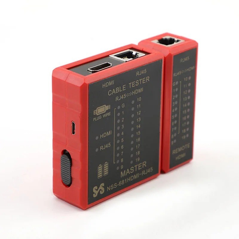 Multifunction Cable Tester HDMI RJ45 POE RJ11 Network Test Tool Pro