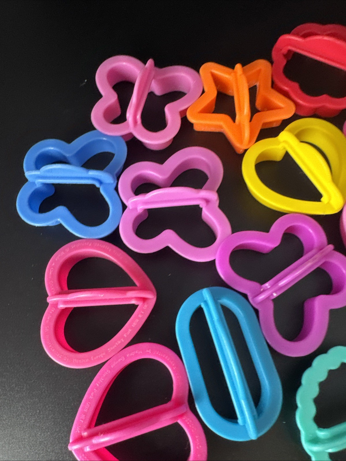 Bright Colored Shape Cookie Cutters Lot - Great For Play Doh