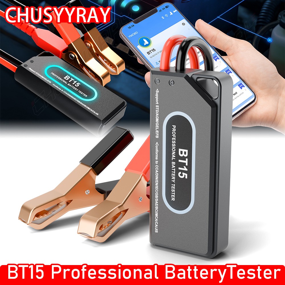 BT15 25-Language Battery tester Bluetooth 5.1 12V/24V SOH SOC Voltage Monitor