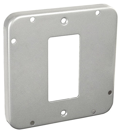 (5 pc) 4-11/16" Square Electrical Box Gray Cover GFCI/ Decorator Outlet Switch