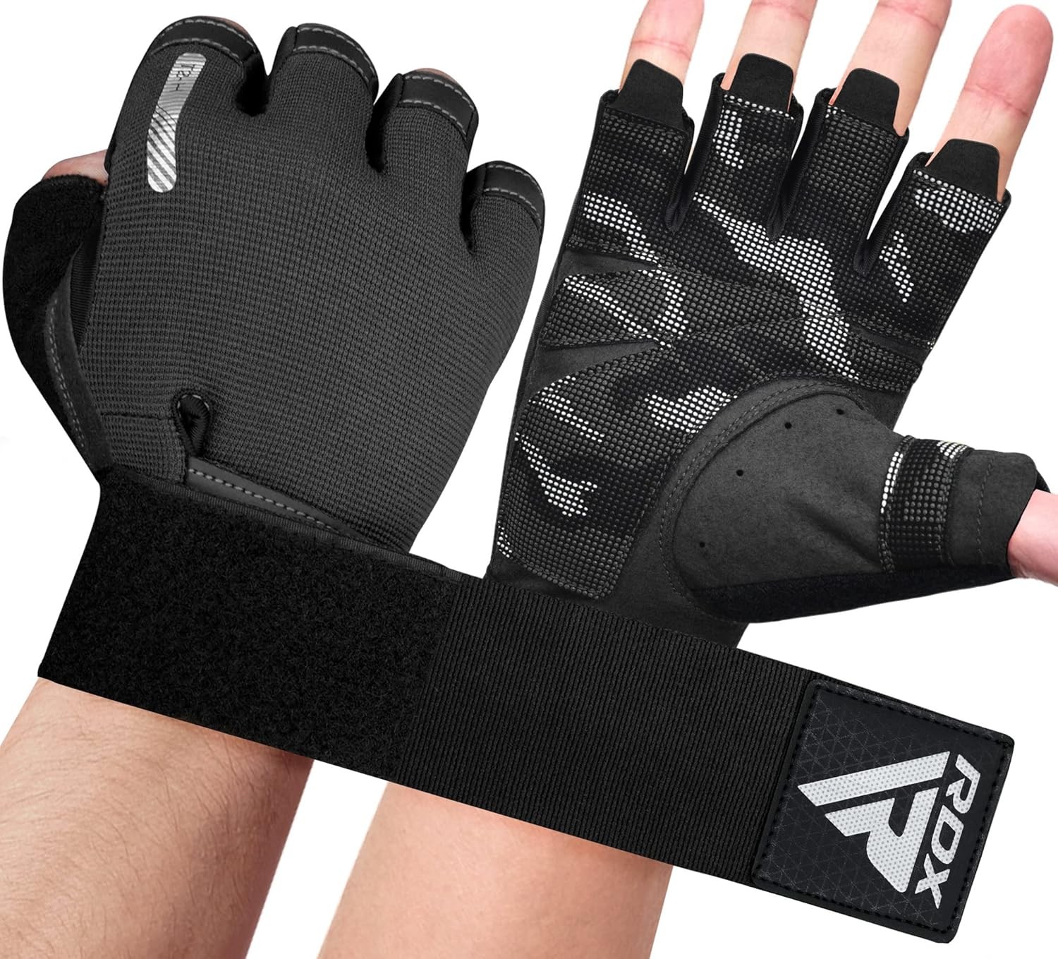 RDX  Half Finger Gym Gloves – Touchscreen Workout Gloves for Lifting & Grip