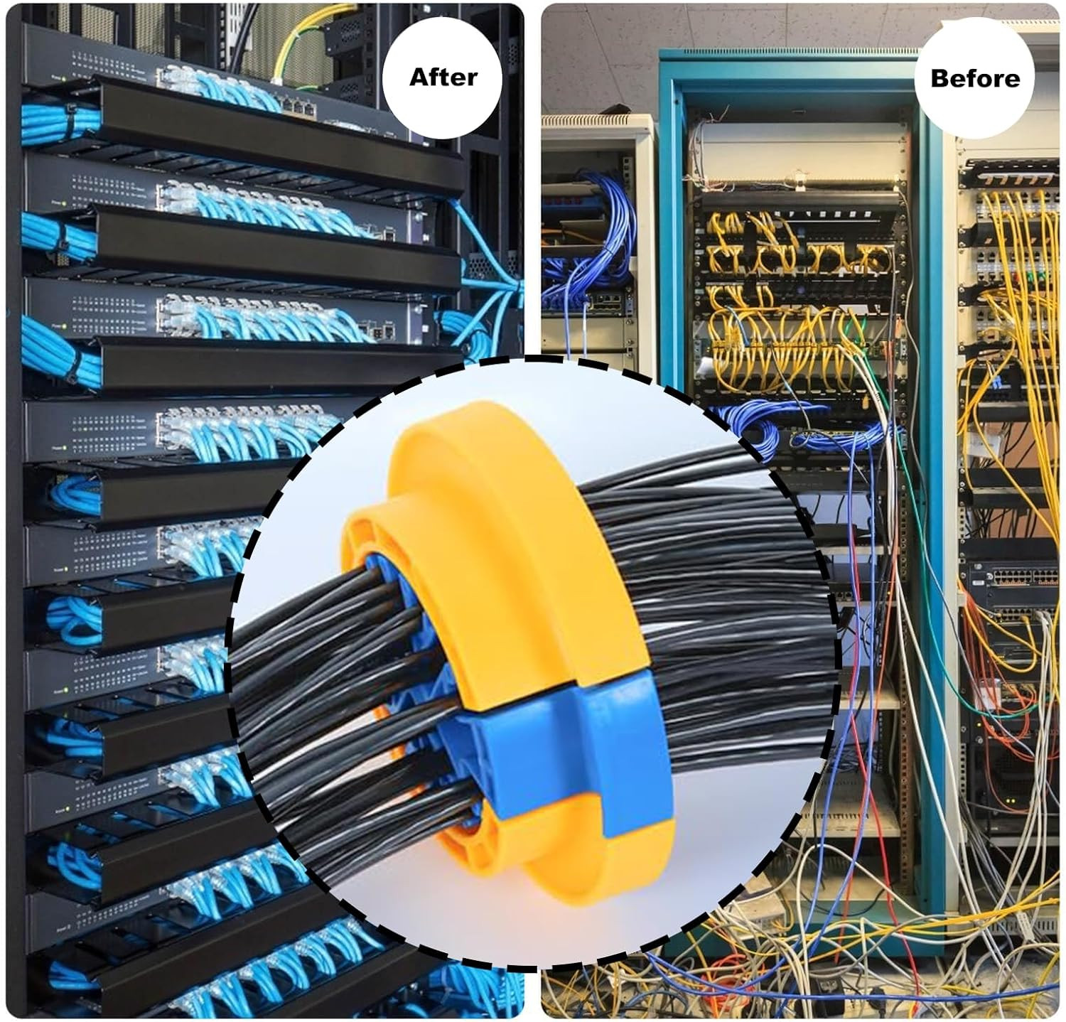 Network Cable Management Tool, Wire Comb, Category 5/6 Universal Cabling Cable M