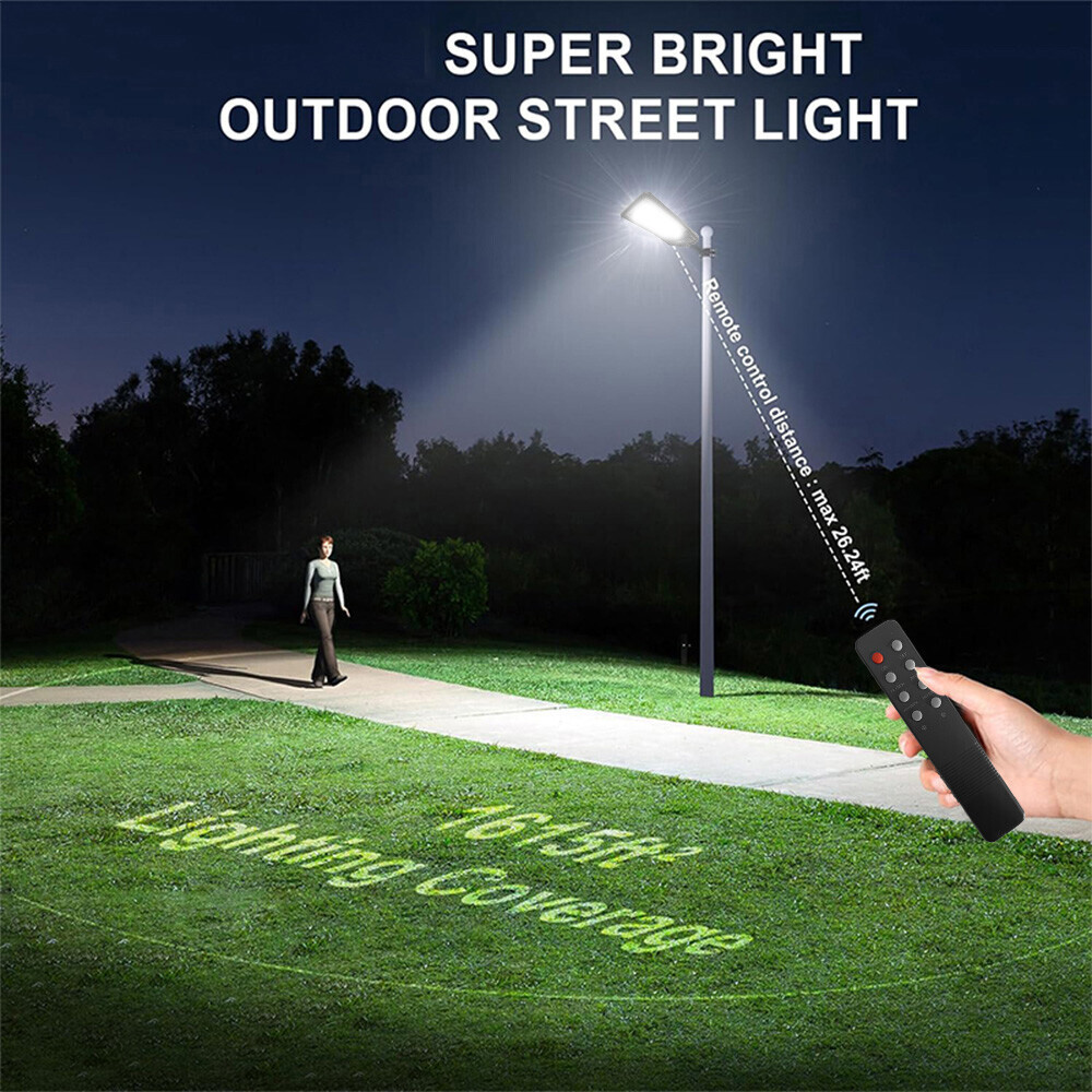 NEW 6000W Commercial Solar Street Lights Outdoor Dusk to Dawn Super Bright 2025