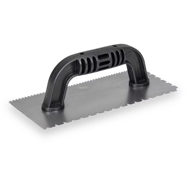 Marshalltown 1/4-in x 3/16-in x 5/16-in Steel Flat V-notch Wood Floor Trowel