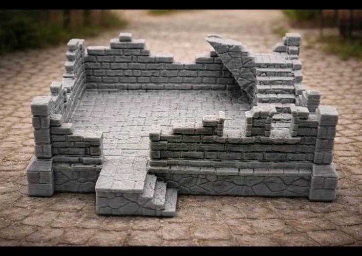 Ulvheim Ruin 1 -28mm Scale -Ulvhein Ruin Set -Pillage -D&D -Pathdinder -Terrain