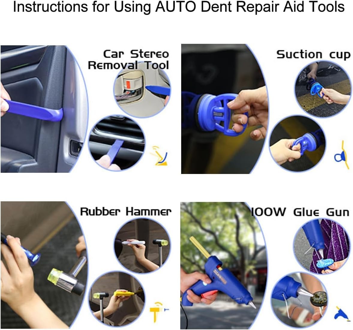 DIY Dent Remover Tool: Pro Paintless Kit, Slide Hammer & GlueTabs