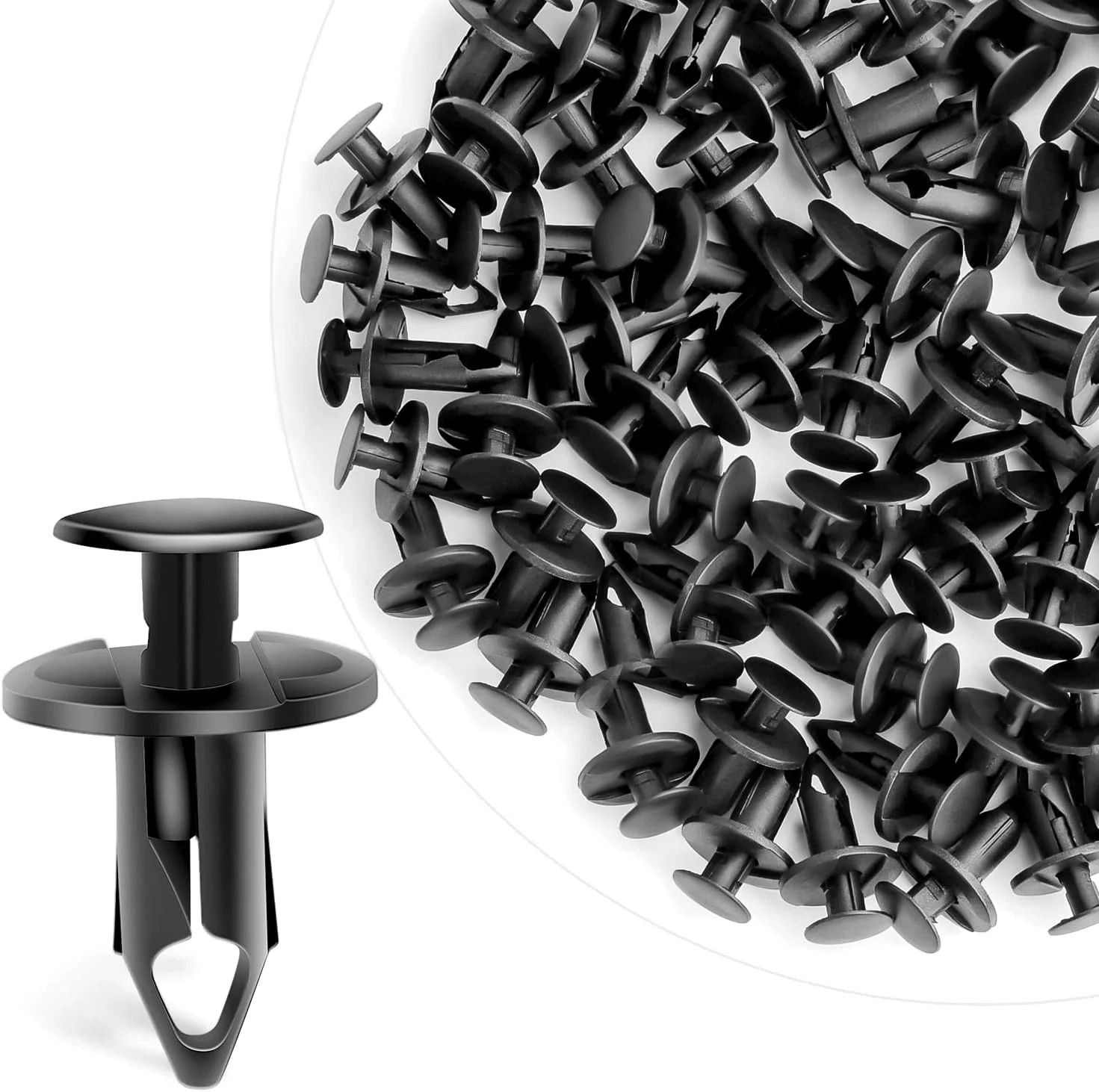 100PCS Nylon Bumper Fastener Rivet Clips 8mm Replacement for GM #21030249, Ford