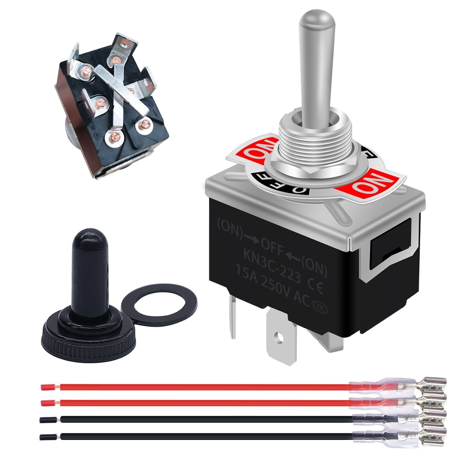 weideer Momentary Reverse Polarity Switch 12V 30A Motor Control RV Jack Switc...