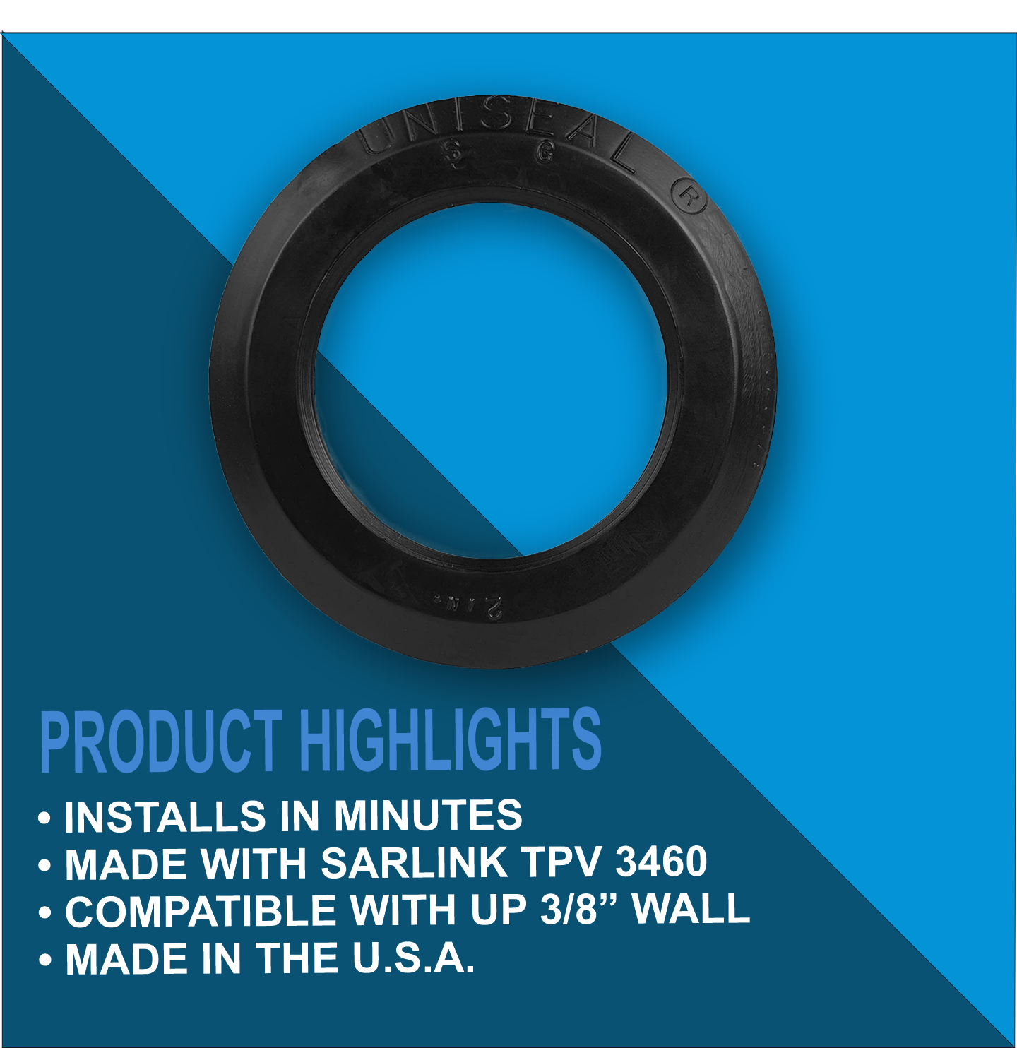 2'' UNISEAL Flexible Tank Adapter (Bulkhead) - 30 PACK