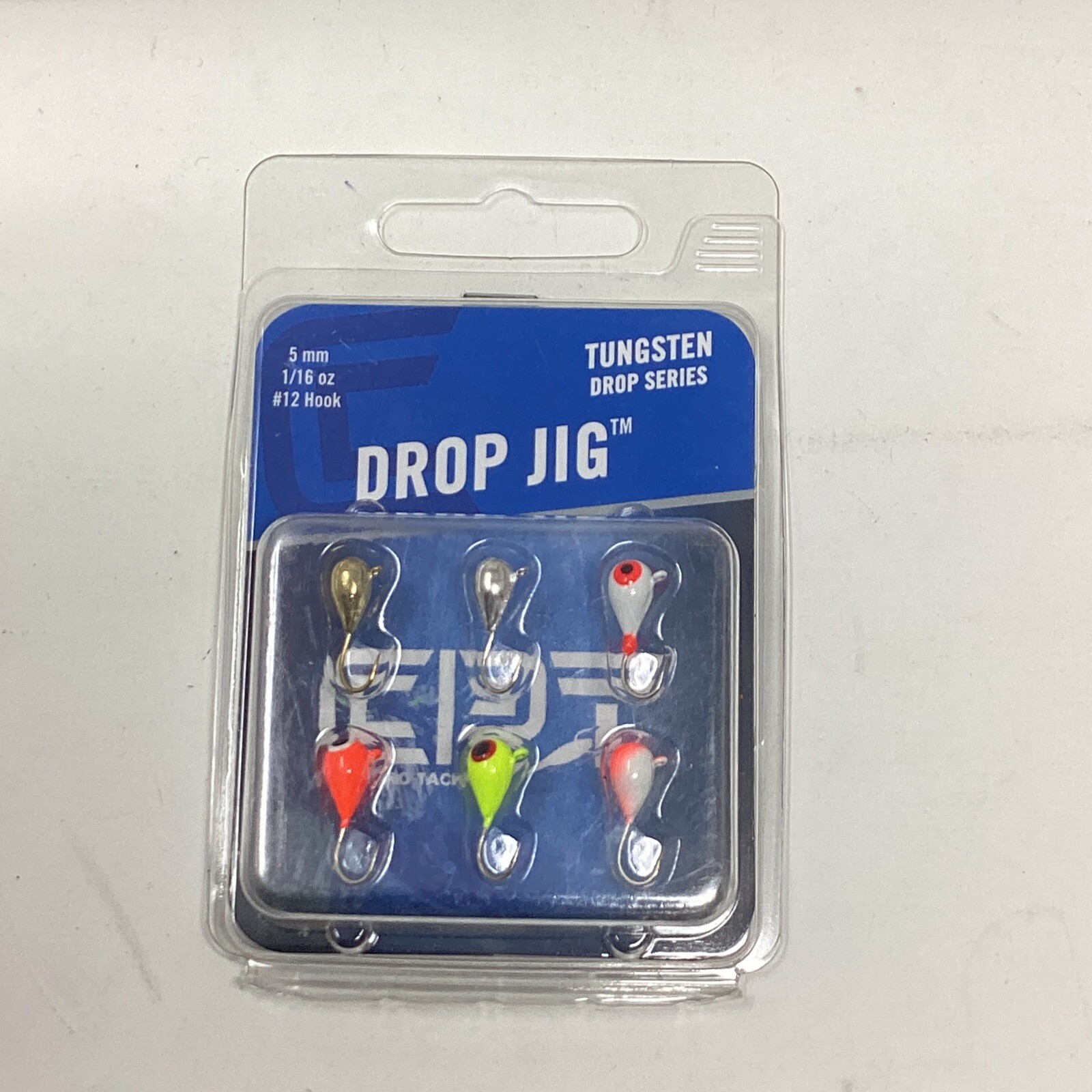 6PK clam pro tackle, CPT Tungsten Drop Jig, 5mm 1/16oz, #12 hook