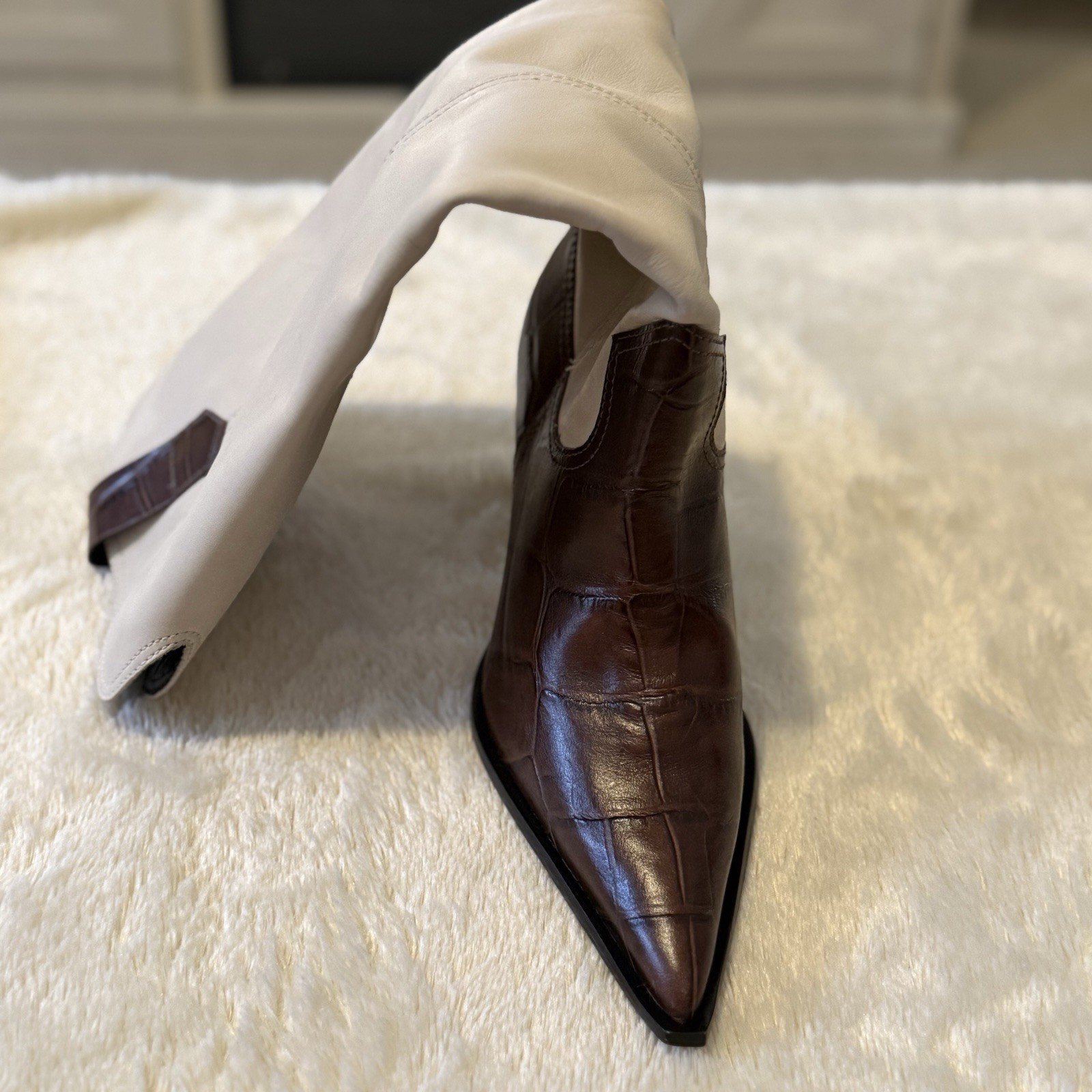 Schutz Suede & Leather Right Boot Lot Of 3 For Upcycle Salvage Crafts