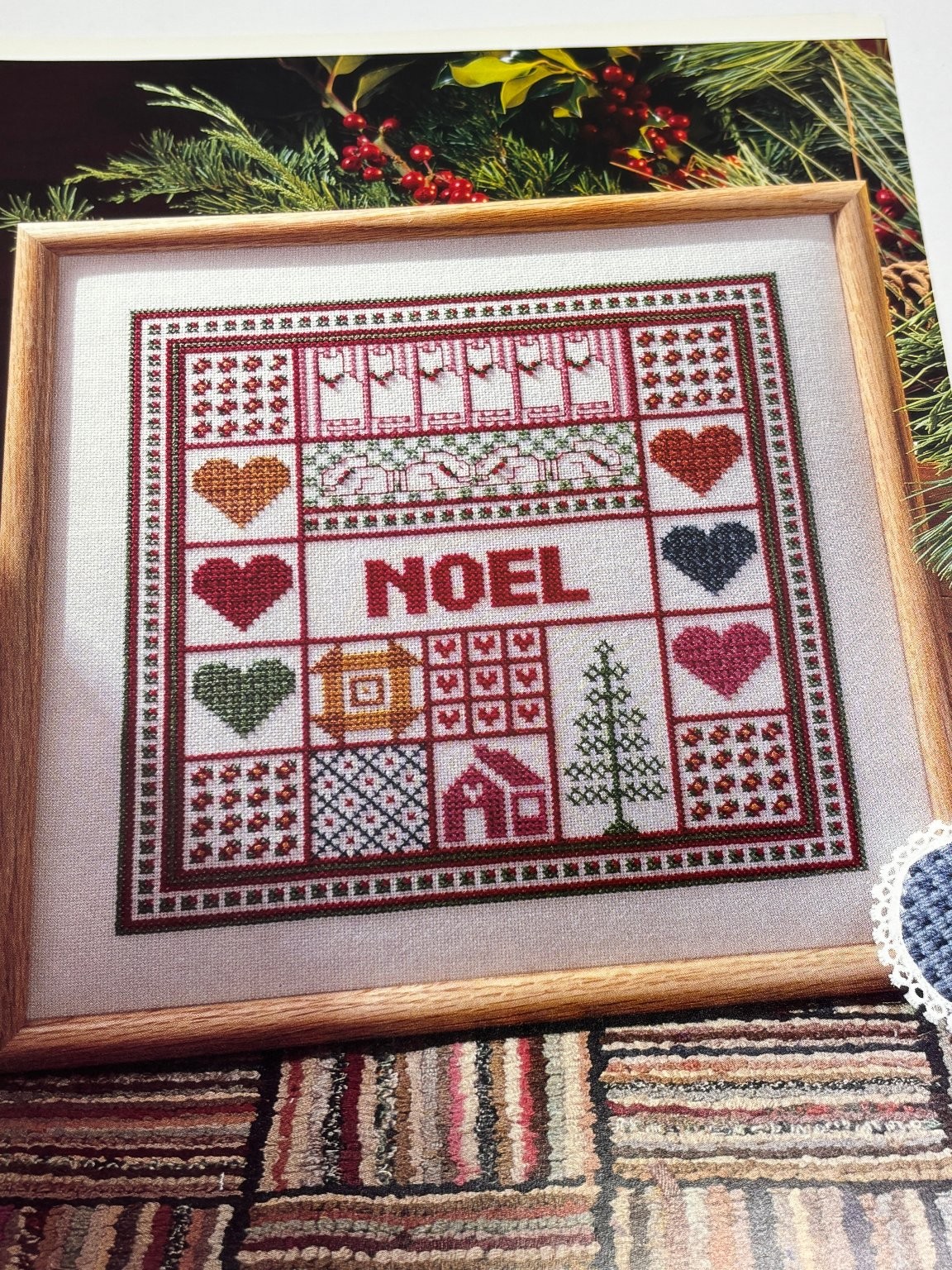 Noel Sampler Counted Cross Stitch Pattern Book Pages