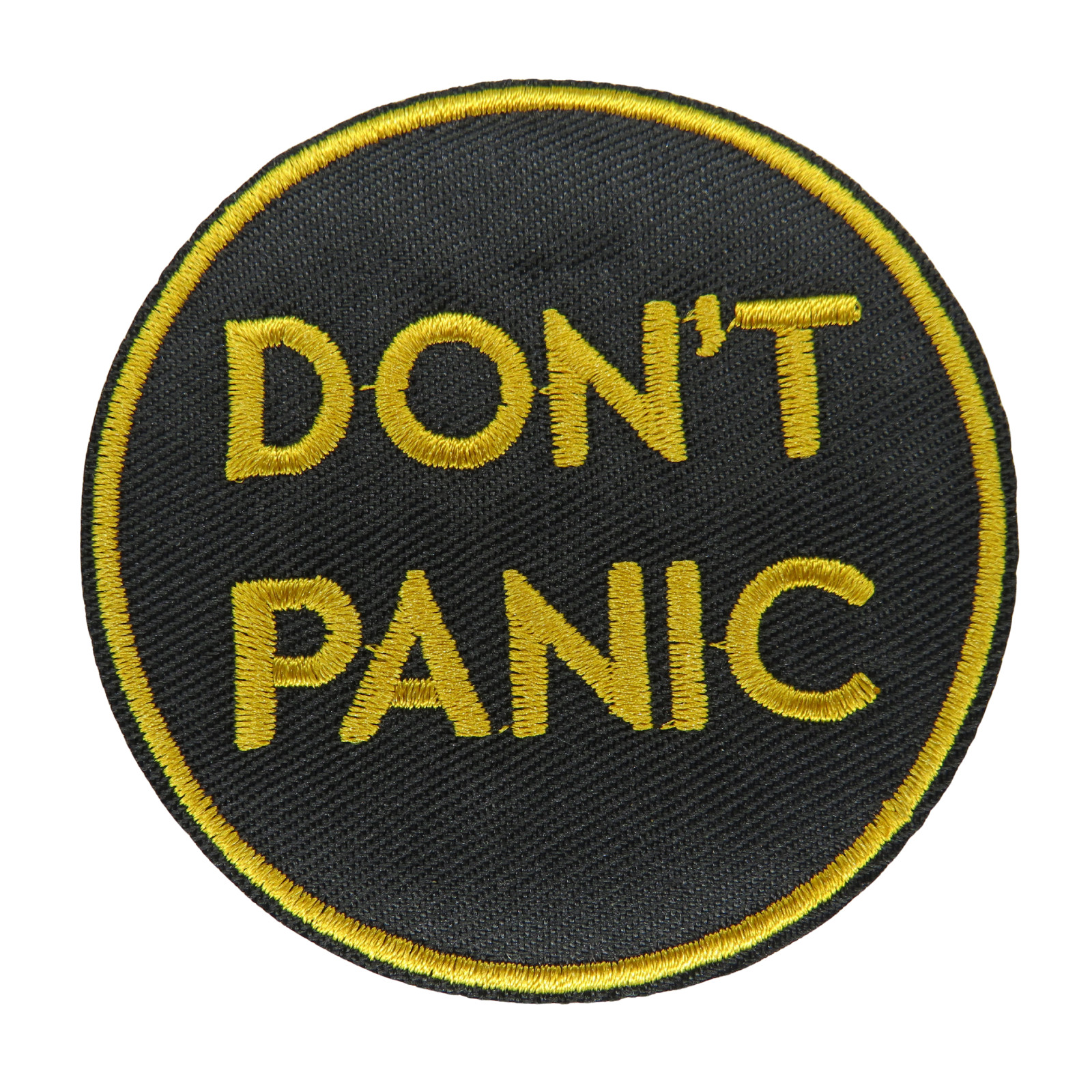 Don't Panic Aufnäher Patch Bügelpatch Biker Punk Patch Bügelbild Iron On