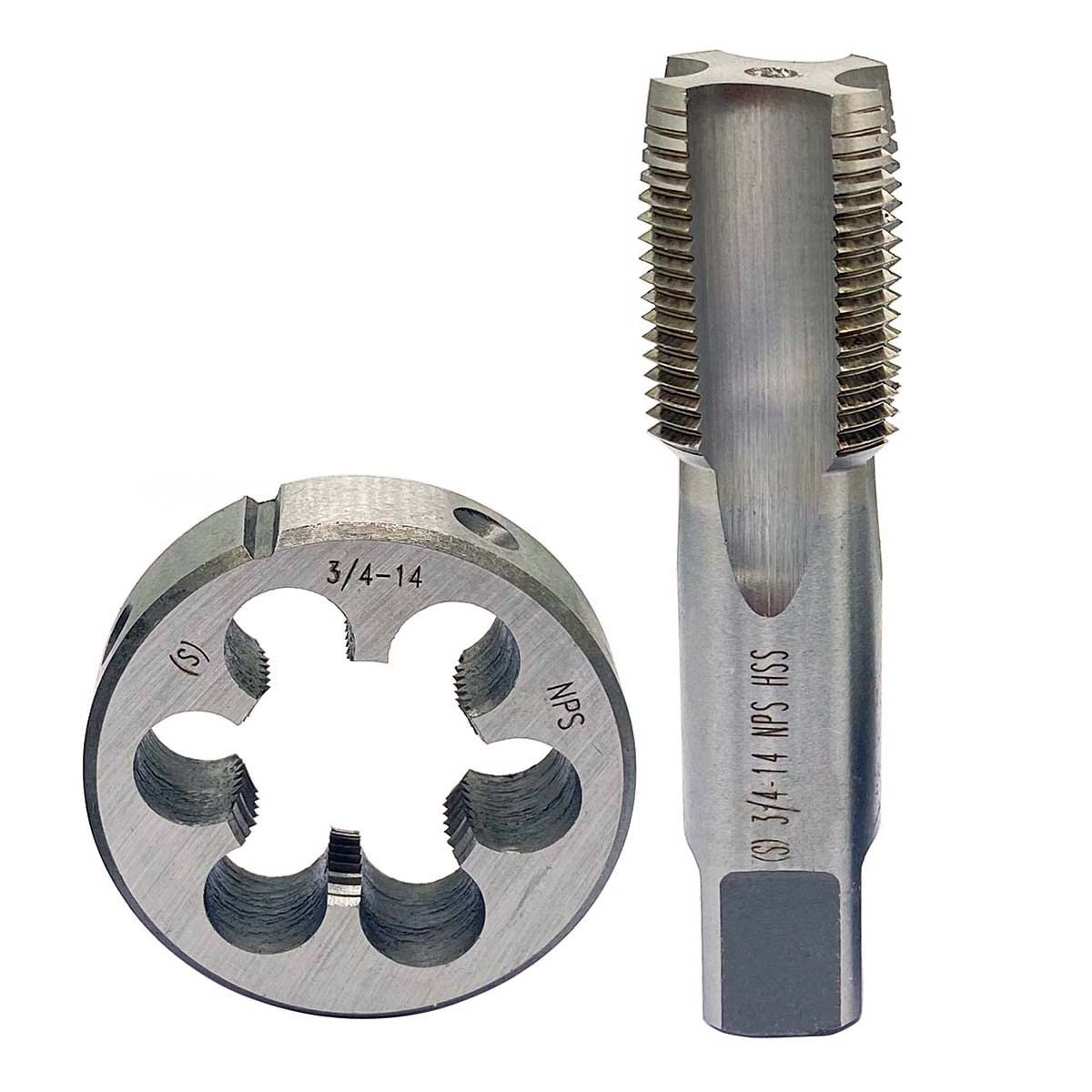 3/4"-14 NPS tap and die 3/4"-14 3/4"-18 HSS Tap And Die Set UNF Machine Threa...