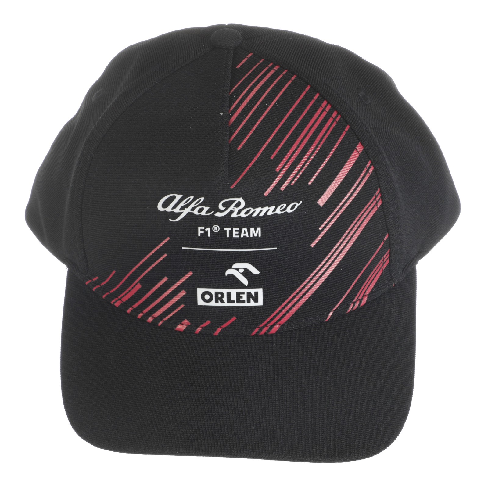 GENUINE ALFA ROMEO Adjustble Black Cloth F1 Team Hat W/USA Flag Under Rim R15C4U
