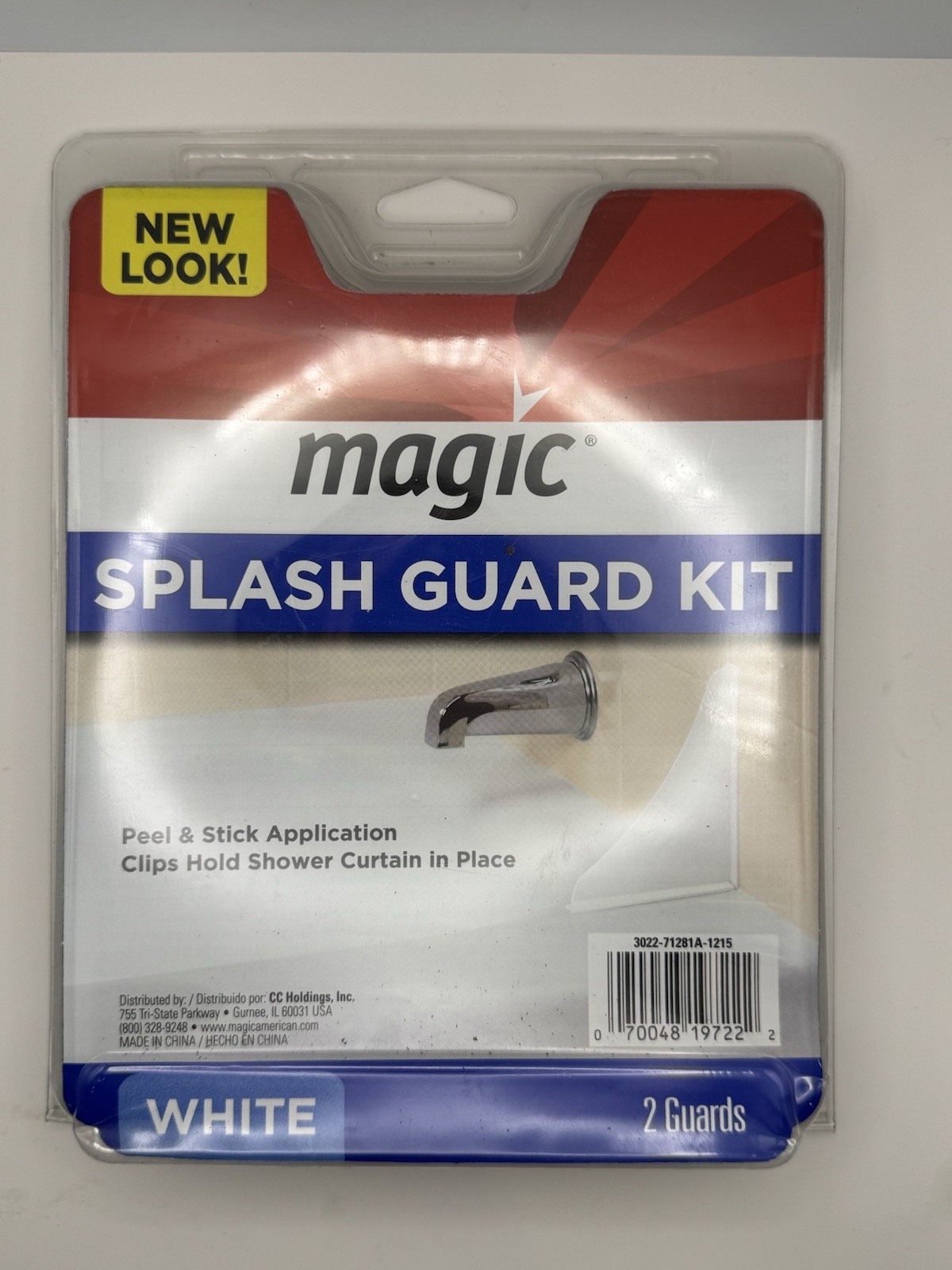 Magic White Tub & Shower Splash Guard 2 Count Magic Kit NEW NEVER OPENED