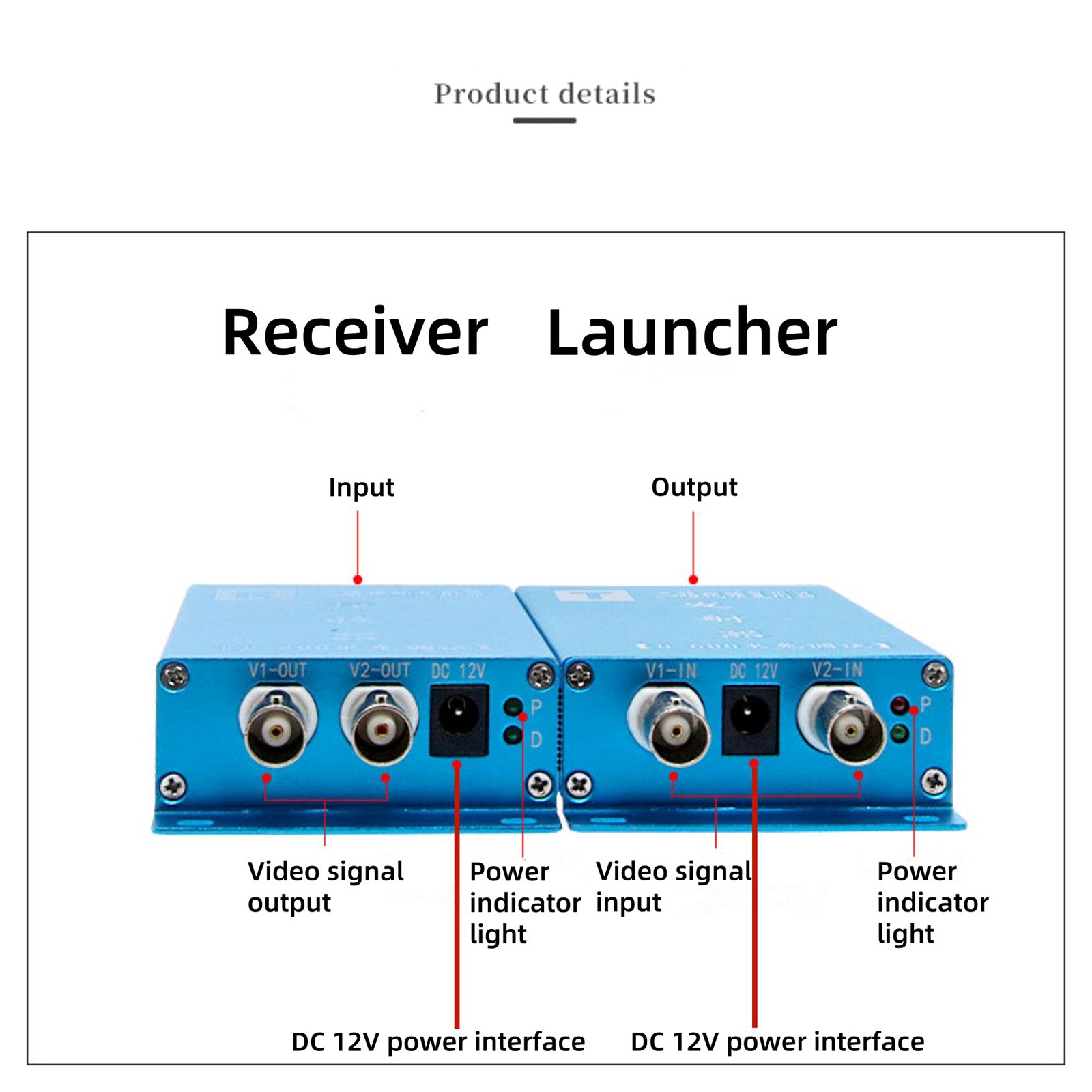 Plug&Play 2HD Video Multiplexer over Coaxial cable RG59 Converter Extender 400m