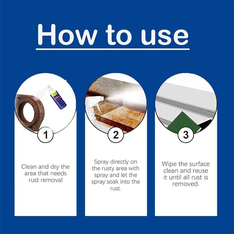 3X Wangle Rust Remover,Anti-Rust Lubricant Spray & Rust Remover Easy Application