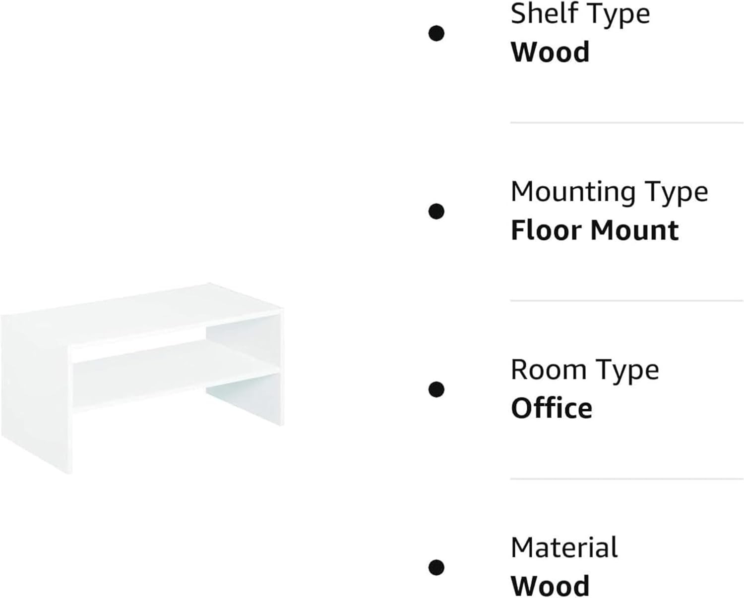 Stackable 24in Wide Horizontal Organizer Rectangular White