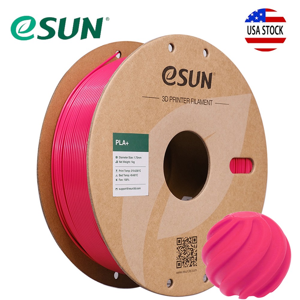 eSUN PLA+ 1.75mm 3D Printers Filament 1kg/ paper roll for 3D Printers Magenta