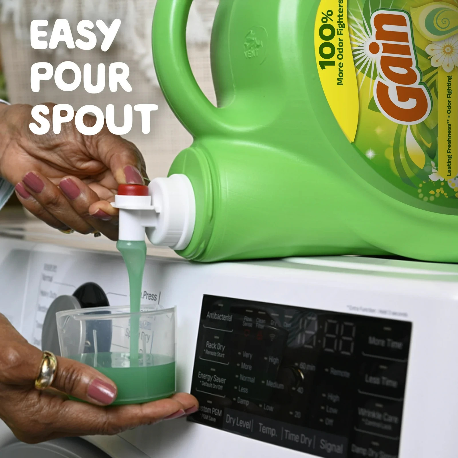 3 Pack Gain Laundry Detergent Liquid with Odor Fighters, Original Scent, 154oz