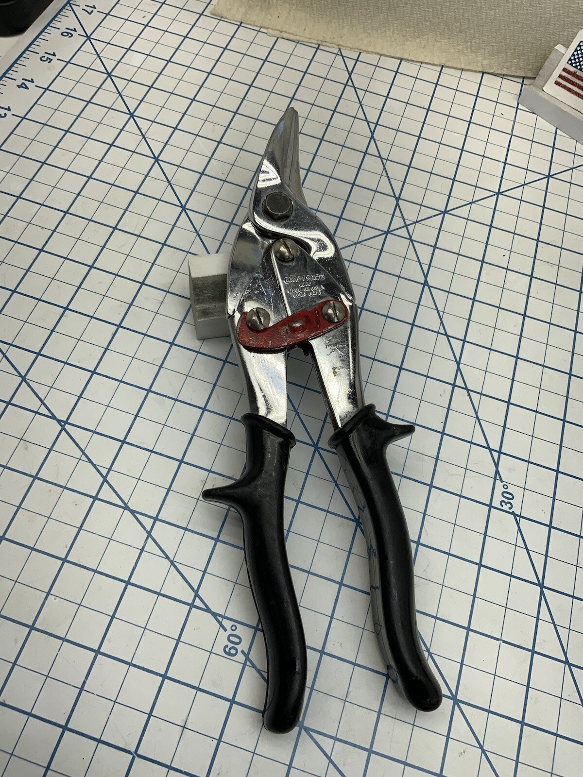 Craftsman 4274, 10in. Compound Action Aviation Snips - Red - Engraved - USA