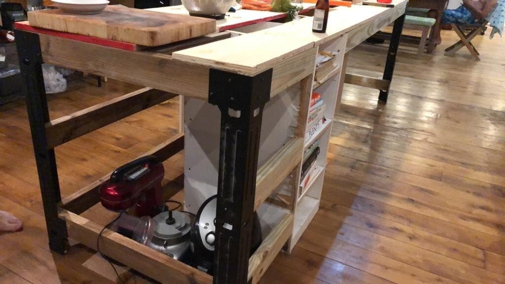 Steel Work Bench Leg Bracket Workbench Frame Kit Garage Shop Storage Shelving