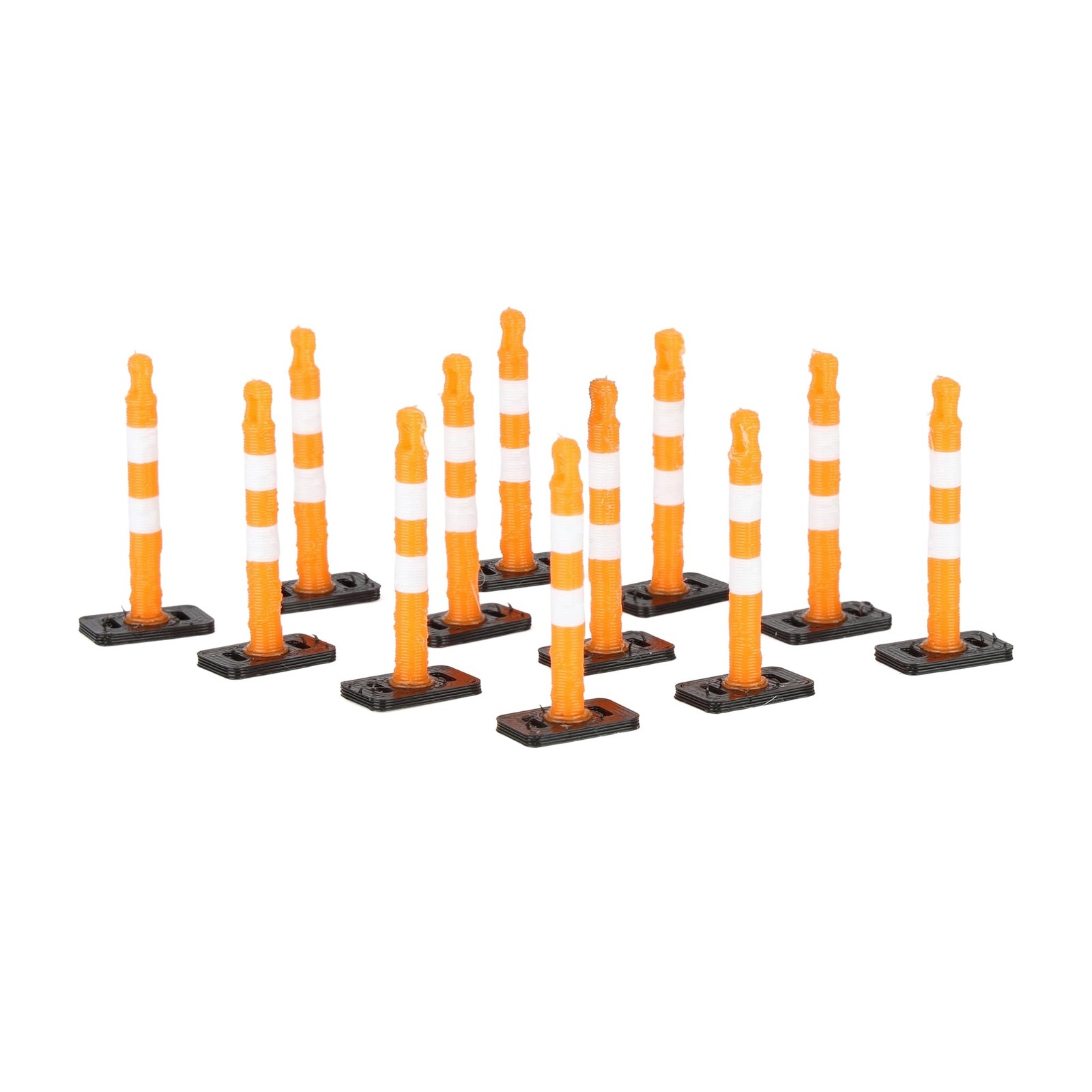 1/50 Orange Traffic Cones with Black Bases, 18 Pack, 3D Printed 50-110-3C