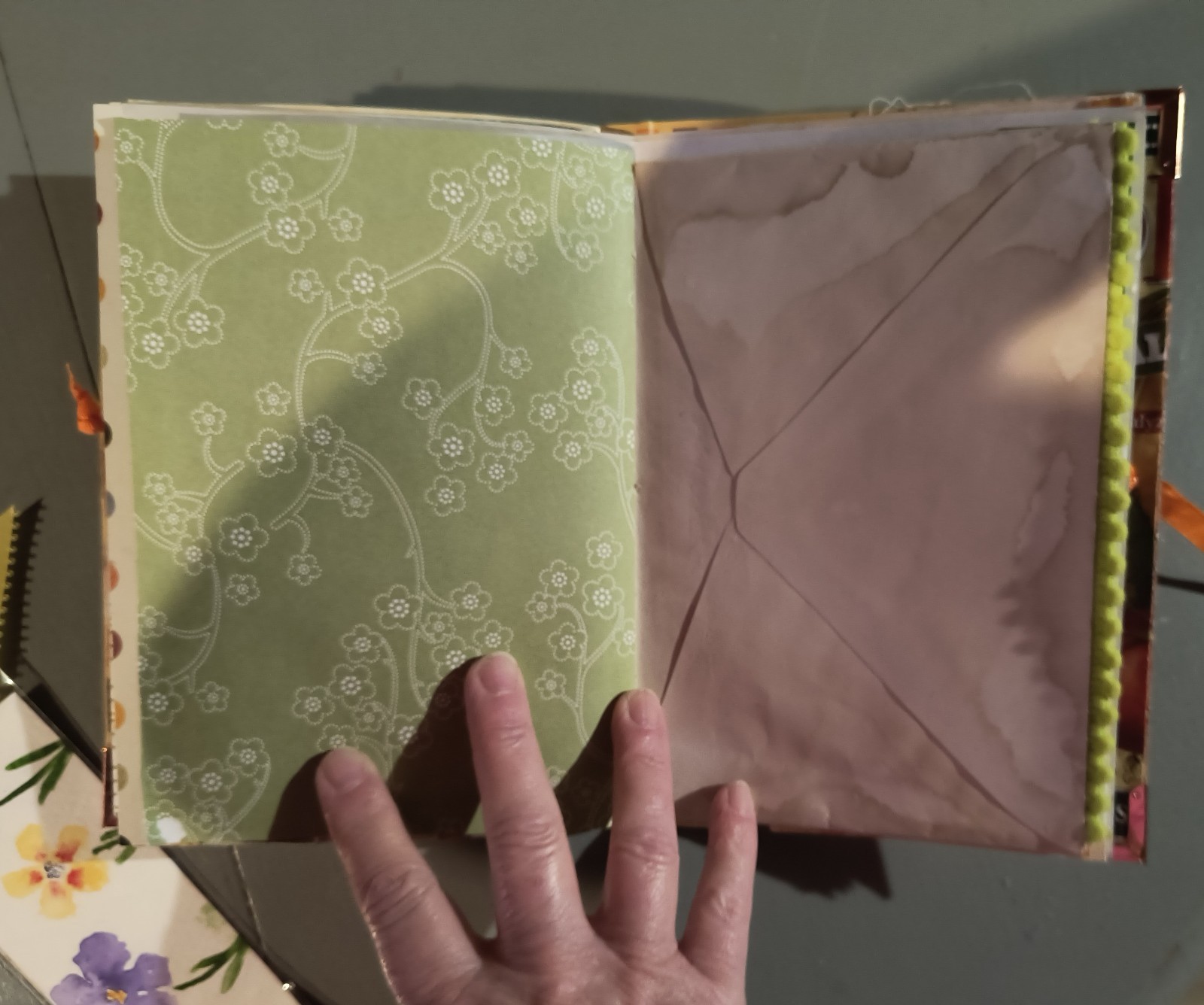 junk journal handmade garden theme
